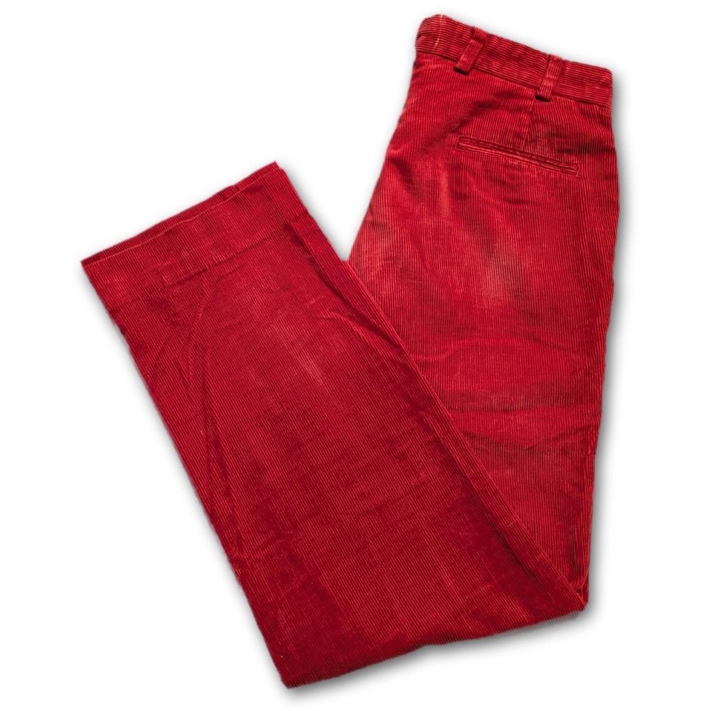 Bill's Khakis Mens 35x32 Pants Red M2 Corduroy 100% Cotton Made In USA Pockets